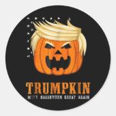 Trumpkin - Beste Halloween kostuum Tri-Blend Ronde Sticker (Voorkant)