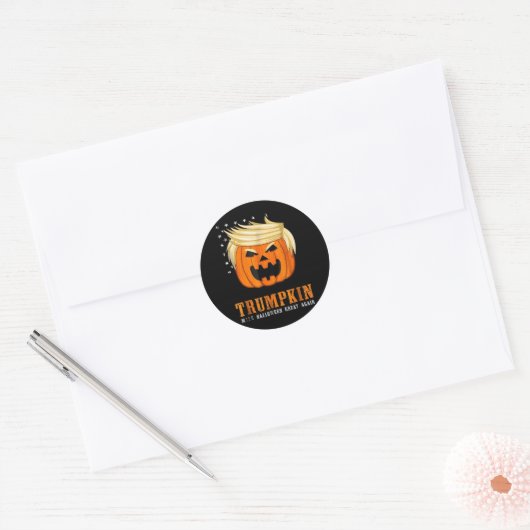 Trumpkin - Beste Halloween kostuum Tri-Blend Ronde Sticker (Envelop)