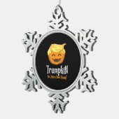 Trumpkin Boo Sheet Grappig Halloween Tin Sneeuwvlok Ornament (Rechts)