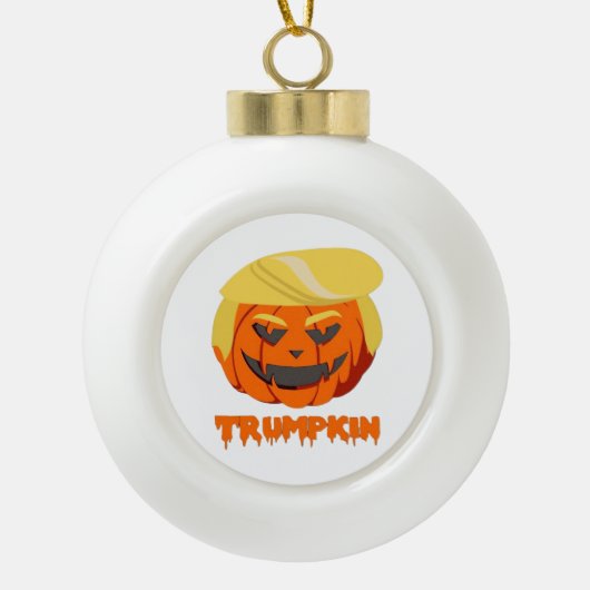 Trumpkin Classic – Basic Herfst Keramische Bal Ornament (Voorkant)