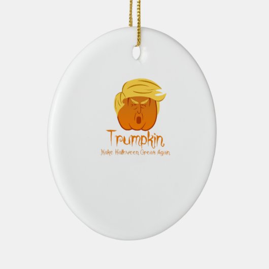 Trumpkin Classic & Funny Design voor Halloween Keramisch Ornament (Rechts)