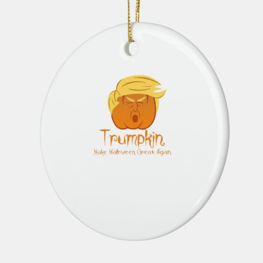 Trumpkin Classic & Funny Design voor Halloween Keramisch Ornament (Links)
