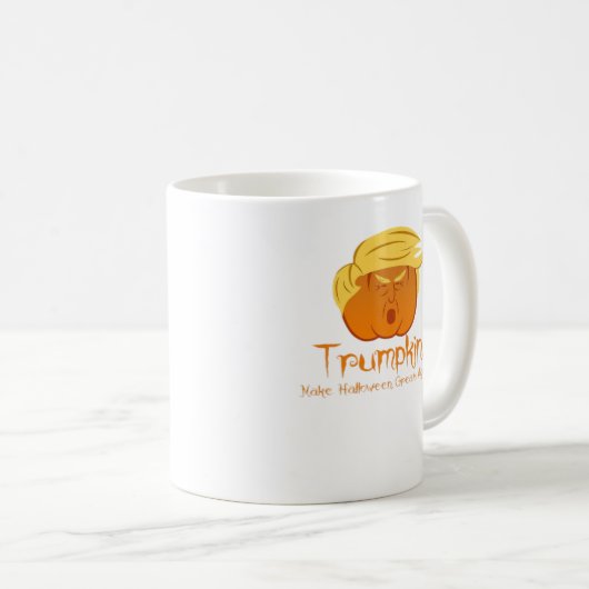 Trumpkin Classic & Funny Design voor Halloween Koffiemok (Voorkant rechts)