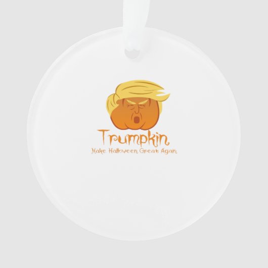 Trumpkin Classic & Funny Design voor Halloween Ornament (voorkant)