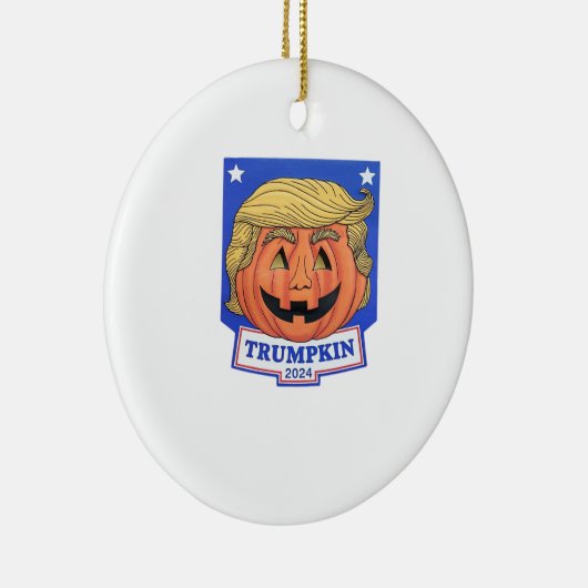 Trumpkin Classic - Grappige Halloween Quote Keramisch Ornament (Rechts)