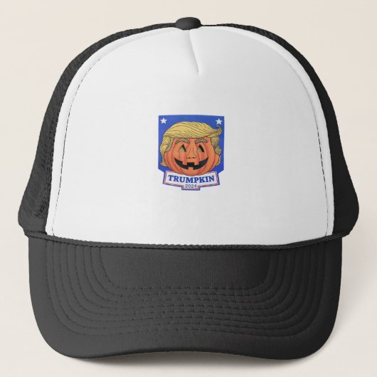 Trumpkin Classic - Grappige Halloween Quote Trucker Pet (Voorkant)