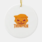 Trumpkin Classic – Pumpkin President Stijl Keramisch Ornament (Voorkant)
