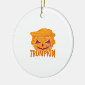 Trumpkin Classic – Pumpkin President Stijl Keramisch Ornament (Links)