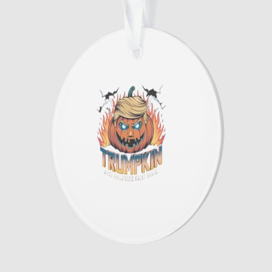 Trumpkin Classic – Spooky Pumpkin Design Ornament (voorkant)