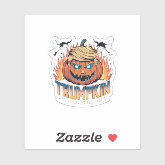 Trumpkin Classic – Spooky Pumpkin Design Sticker (Vel)