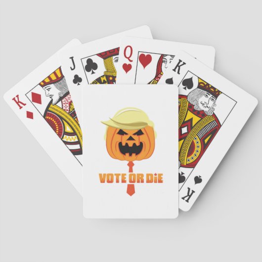 Trumpkin Classic voor Halloween Pokerkaarten (Achterkant)