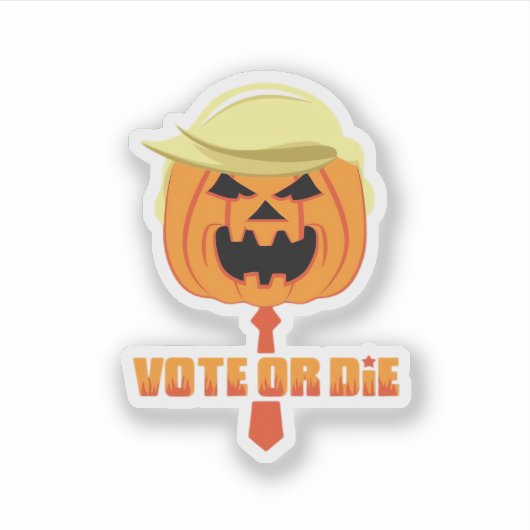 Trumpkin Classic voor Halloween Sticker (Voorkant)