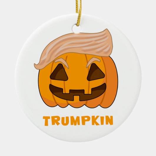 Trumpkin Donald Trump Pumpkin Keramisch Ornament (Voorkant)