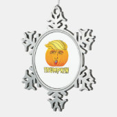 Trumpkin - Enge goede pompoen Tin Sneeuwvlok Ornament (Rechts)
