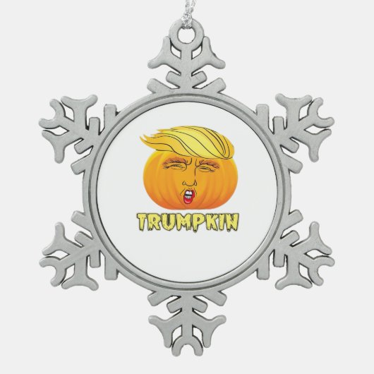 Trumpkin - Enge goede pompoen Tin Sneeuwvlok Ornament (Voorkant)
