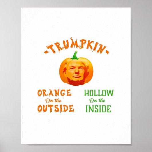 Trumpkin Funny Halloween Classic Poster (Voorkant)