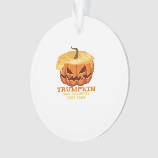 Trumpkin Funny Halloween Pumpkin - Klassiek Kostuu Ornament (voorkant)