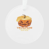 Trumpkin Funny Halloween Pumpkin - Klassiek Kostuu Ornament (voorkant)