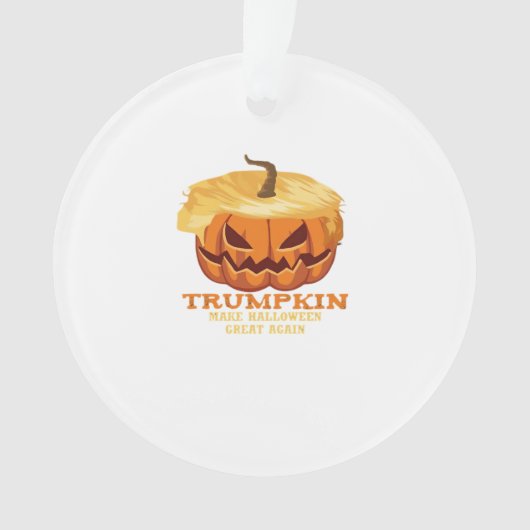Trumpkin Funny Halloween Pumpkin - Klassiek Kostuu Ornament (voorkant)