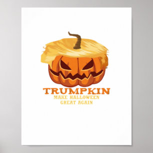 Trumpkin Funny Halloween Pumpkin - Klassiek Kostuu Poster