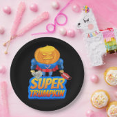 Trumpkin Funny Pumpkin Head Halloween Kostuumklass Papieren Bordje (Feest)