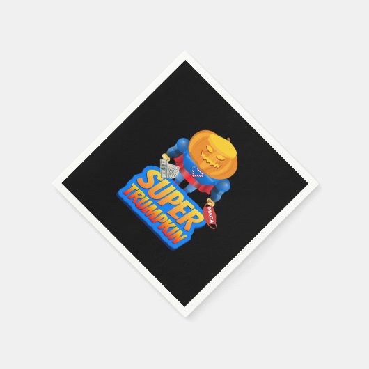 Trumpkin Funny Pumpkin Head Halloween Kostuumklass Servet (Hoek)