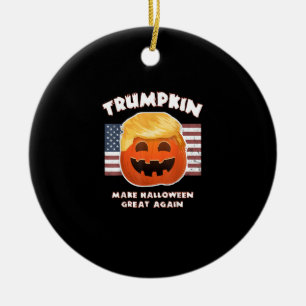 Trumpkin Funny Pumpkin Pie Pun Verenigde Staten Li Keramisch Ornament