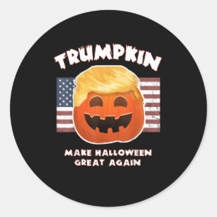 Trumpkin Funny Pumpkin Pie Pun Verenigde Staten Li Ronde Sticker