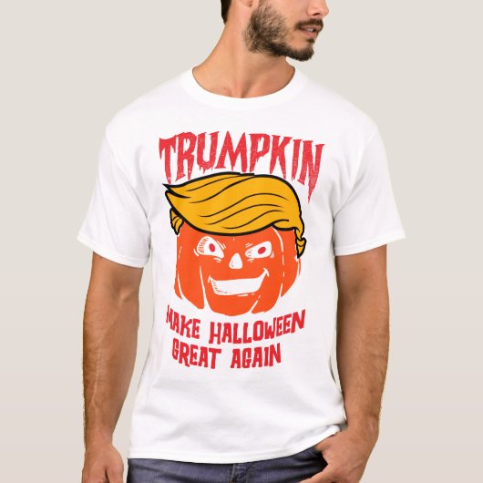 Trumpkin - Funny Trump Halloween Pumpkin Design T-shirt (Voorkant)