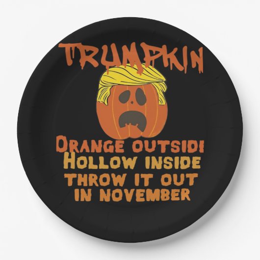 Trumpkin gooide klassieker uit november papieren bordje (Voorkant)
