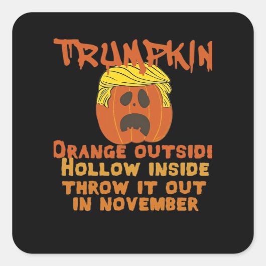 Trumpkin gooide klassieker uit november vierkante sticker (Voorkant)