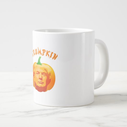Trumpkin Grappig Halloween Kostuum - Retro MAGA St Grote Koffiekop (Voorkant rechts)