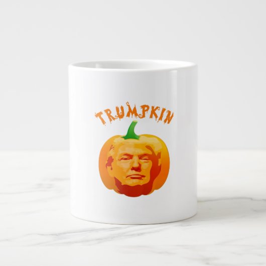 Trumpkin Grappig Halloween Kostuum - Retro MAGA St Grote Koffiekop (Voorkant)