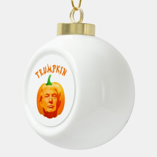 Trumpkin Grappig Halloween Kostuum - Retro MAGA St Keramische Bal Ornament (Rechts)