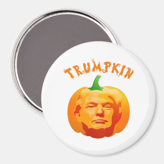 Trumpkin Grappig Halloween Kostuum - Retro MAGA St Magneet (Voorkant / Achterkant)