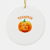 Trumpkin Grappig Halloween – Spooky Parody Edition Keramisch Ornament (Voorkant)