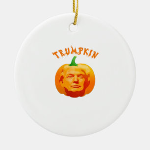 Trumpkin Grappig Halloween – Spooky Parody Edition Keramisch Ornament