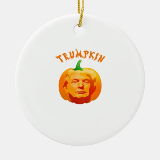 Trumpkin Grappig Halloween – Spooky Parody Edition Keramisch Ornament (Voorkant)