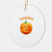 Trumpkin Grappig Halloween – Spooky Parody Edition Keramisch Ornament (Links)
