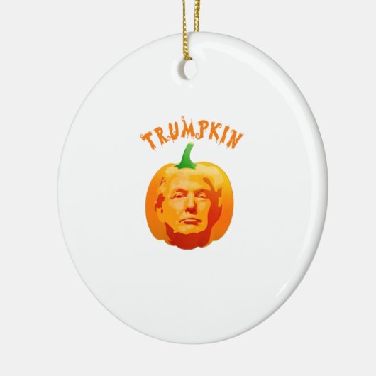 Trumpkin Grappig Halloween – Spooky Parody Edition Keramisch Ornament (Links)