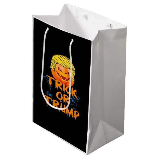 Trumpkin Grappig Ontwerp voor Halloween Medium Cadeauzakje (Voorkant Gekanteld)