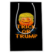 Trumpkin Grappig Ontwerp voor Halloween Medium Cadeauzakje (Voorkant)