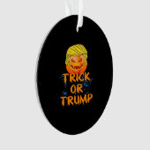 Trumpkin Grappig Ontwerp voor Halloween Ornament (voorkant)