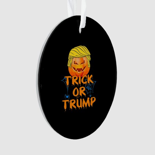 Trumpkin Grappig Ontwerp voor Halloween Ornament (voorkant)