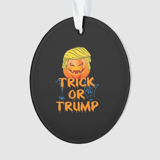 Trumpkin Grappig Ontwerp voor Halloween Ornament (voorkant)