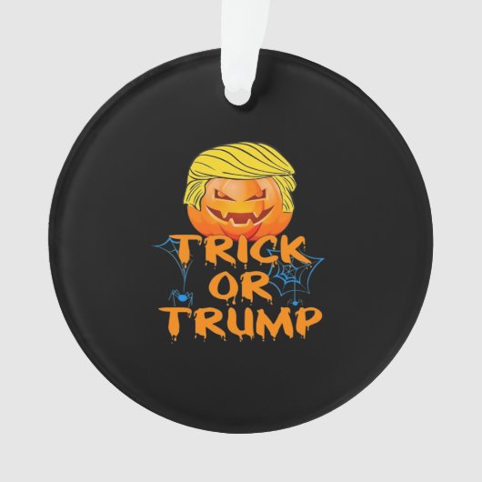 Trumpkin Grappig Ontwerp voor Halloween Ornament (voorkant)