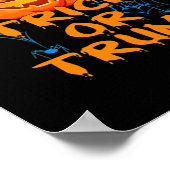 Trumpkin Grappig Ontwerp voor Halloween Poster (Hoek)