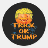 Trumpkin Grappig Ontwerp voor Halloween Ronde Sticker (Voorkant)