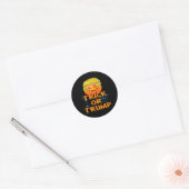 Trumpkin Grappig Ontwerp voor Halloween Ronde Sticker (Envelop)