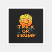 Trumpkin Grappig Ontwerp voor Halloween Servet (Voorkant)